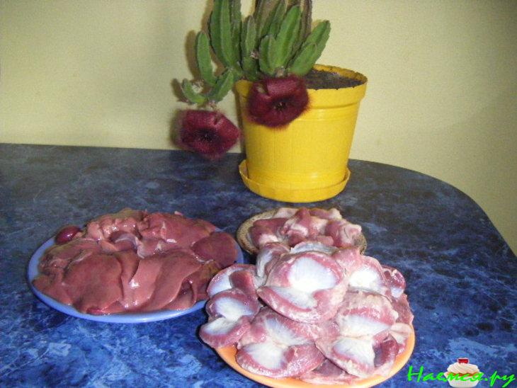 Оригинальный "Плов" с куриными потрошками