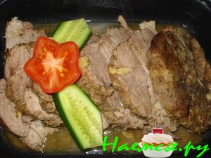 Мясо с горчицей в фольге "Пикантное"