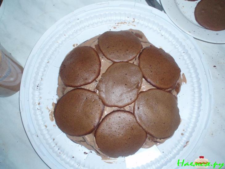 Торт "Черепаха" в сметанно-шоколадном креме