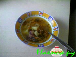Суп из рыбных консервов с морской капустой