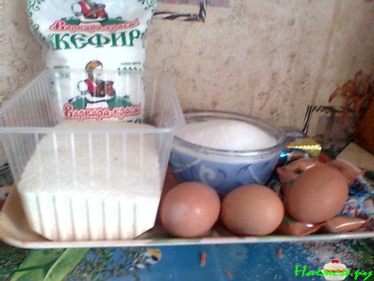 Манный пирог карамельно-шоколадный