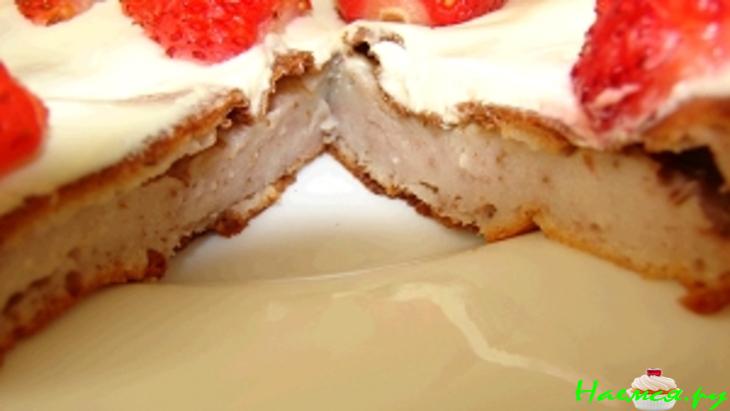 Творожно-клубничная запеканочка