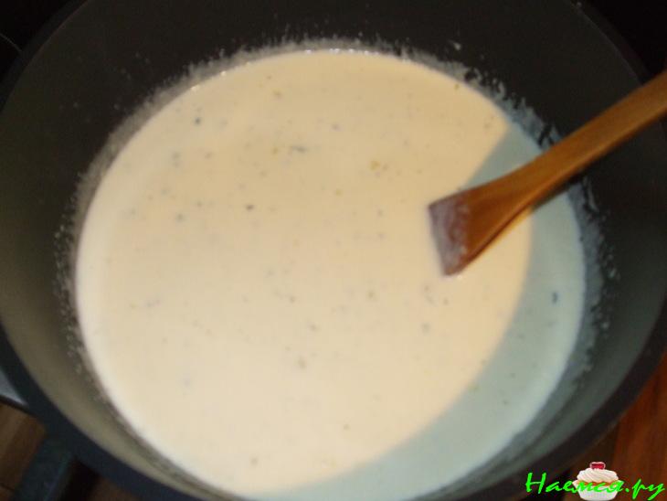 Сметанный соус с сёмгой