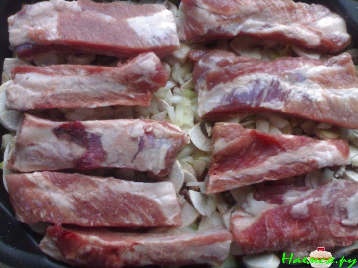 Ребрышки с овощами