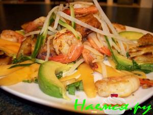 Салат с креветками и мятой Салат с креветками и мятой