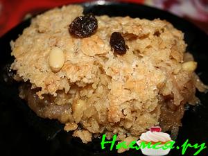 Овсяная запеканка с яблоками