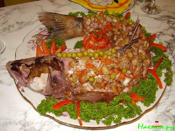 Салат "Рыбка" с грибами Салат "Рыбка" с грибами