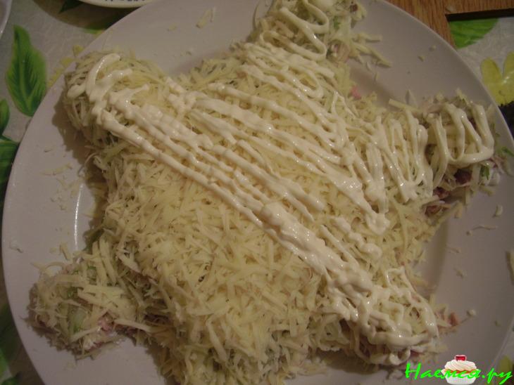 Салат с окорочком "Черепаха"