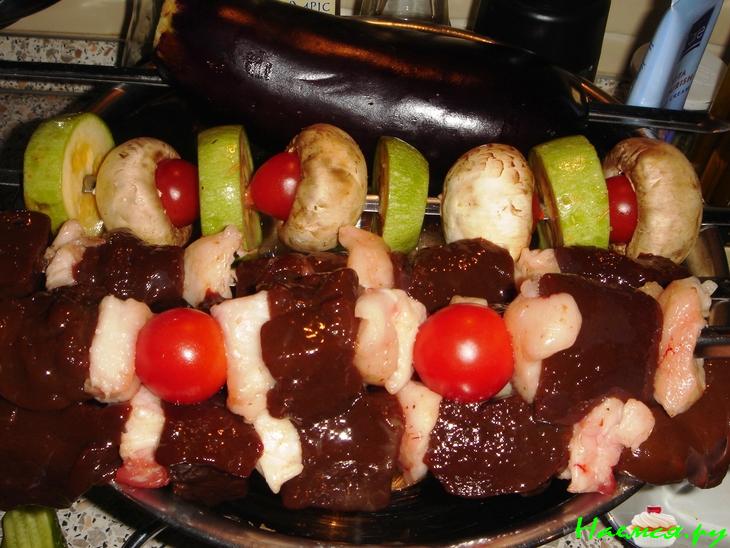 Шашлык из печени