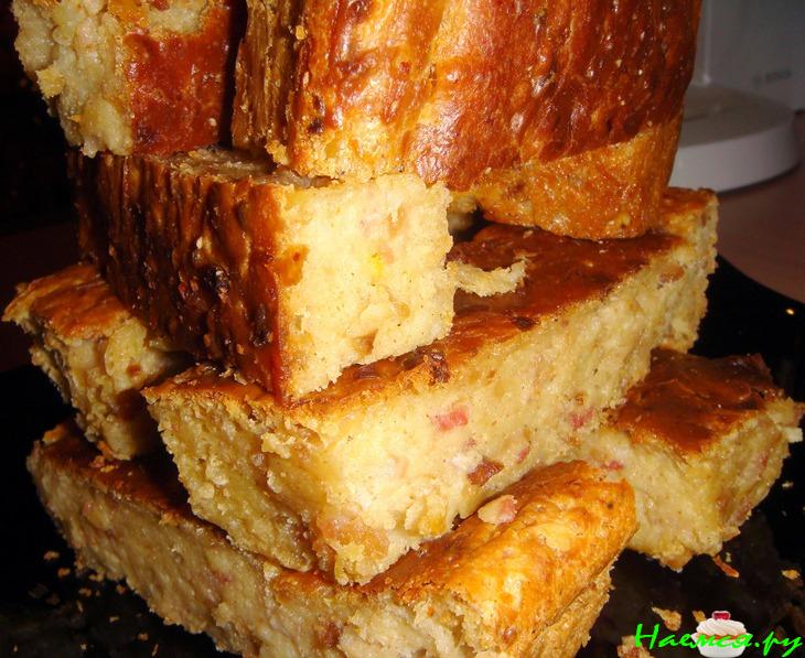 Поленница с картошкой и шкварками