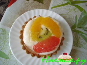 Пирожные песочные с фруктами Пирожные песочные с фруктами