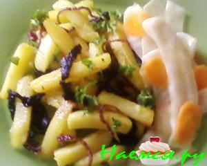 Жареная картошка с черносливом