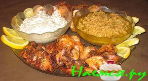 Жареные мини-осьминожки (с лимоном и двумя дипами)