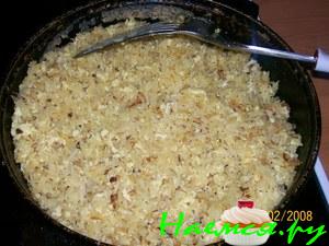 Рис с яйцом и чесноком