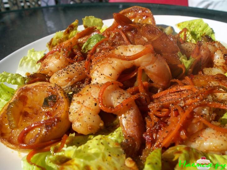 Креветки жареные пикантные