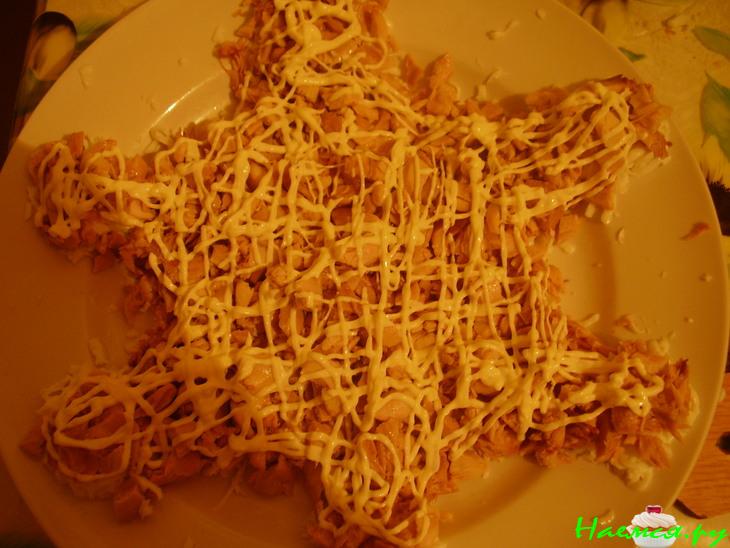 Салат с окорочком "Черепаха"