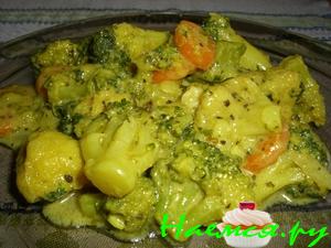 Овощи в сливочном соусе Овощи в сливочном соусе