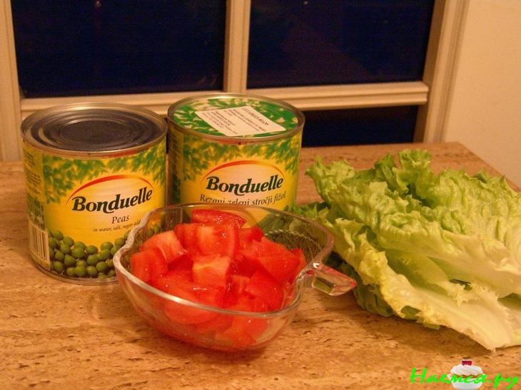 Салат с заправкой из тунца Салат с заправкой из тунца