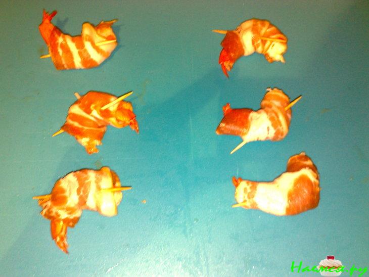 "Креветки в беконе"