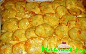 Запеканка с рыбой в сливках