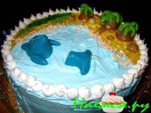 Торт на день рожденья "Солнечный берег"