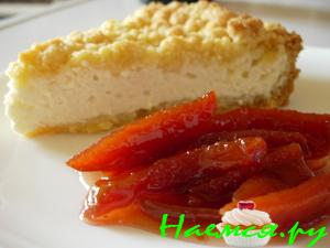 Пирог с творожной начинкой