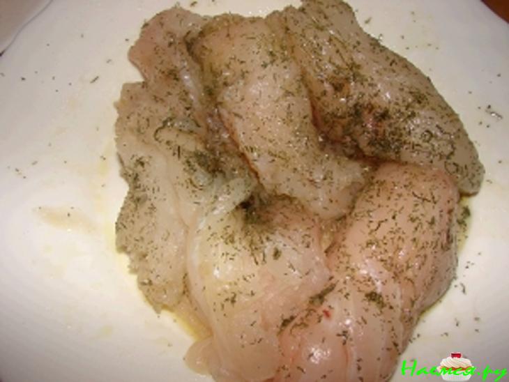 Треска замаринованная и приготовленная на пару