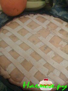 Песочный пирог с творожно-апельсновый начинкой