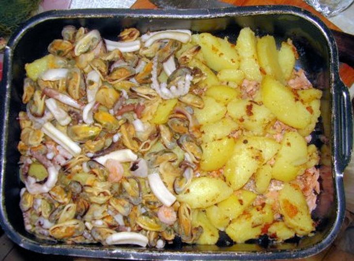 Семга в сливочноо-сырном соусе