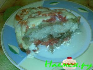Рисовая запеканка с баклажанами Рисовая запеканка с баклажанами