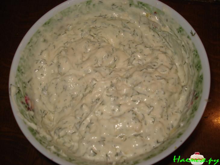 Блинный торт со шпротами