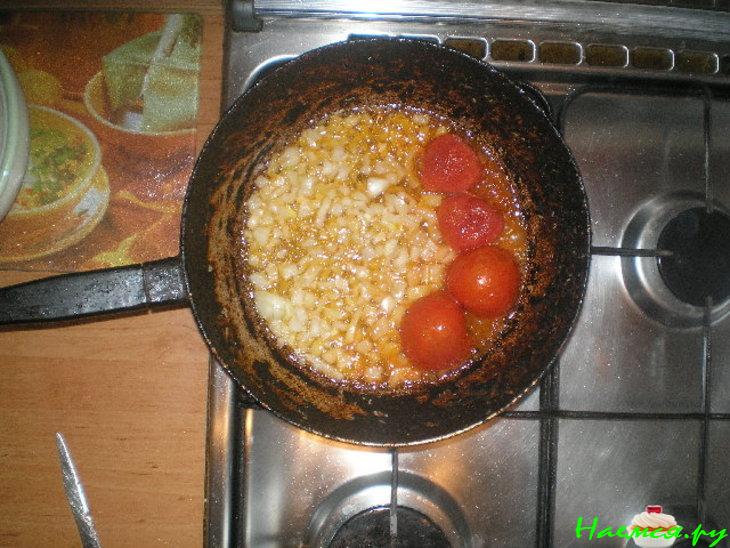 Скроб с помидорами (яичница)