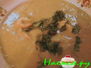 Суп-пюре с пореем и креветками Суп-пюре с пореем и креветками