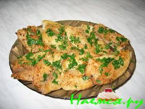 Морской язык в овсяной муке