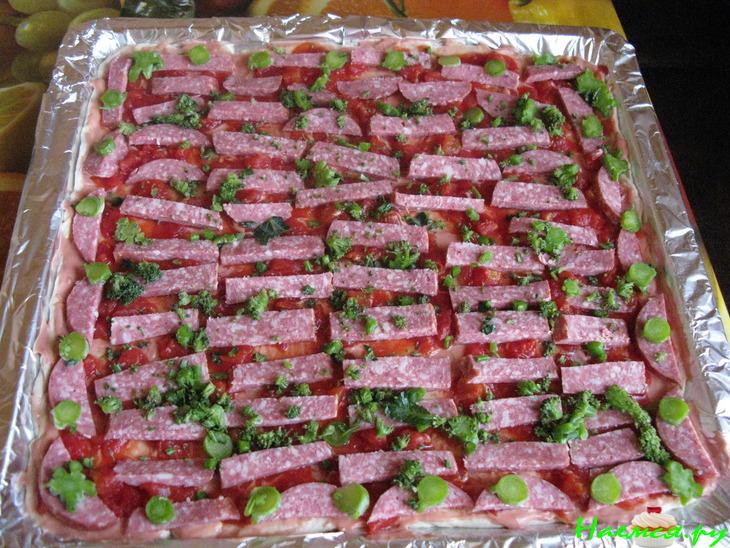 Вкуснейшая пицца на тонком кефирном тесте Вкуснейшая пицца на тонком кефирном тесте