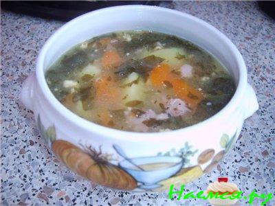 Щавелевый суп на бульоне