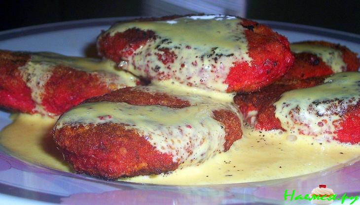 Розовые котлеты с манговым соусом Розовые котлеты с манговым соусом