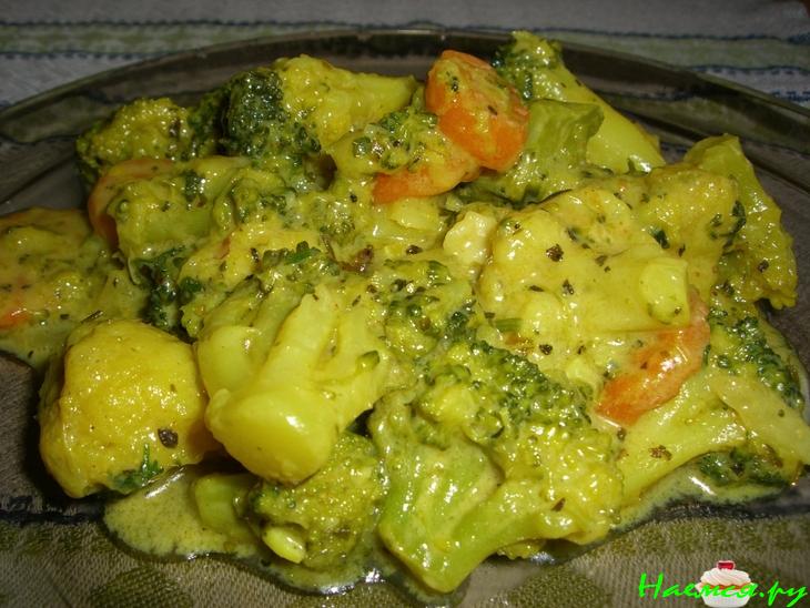 Овощи в сливочном соусе Овощи в сливочном соусе