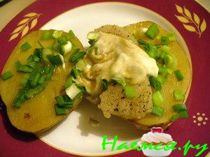 Картошечка с салом и чесноком в фольге