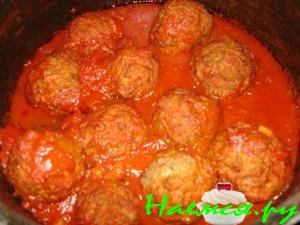 Мясные шарики в томатном соусе по-итальянски