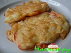 Рыбные оладьи с хлебной корочкой