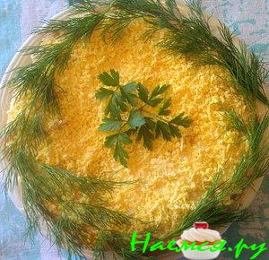 Салат-торт из крекеров