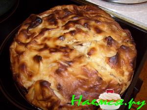 Пирог из лаваша с творогом и курагой