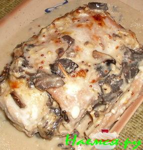 Рулет из свинины с грибами Рулет из свинины с грибами