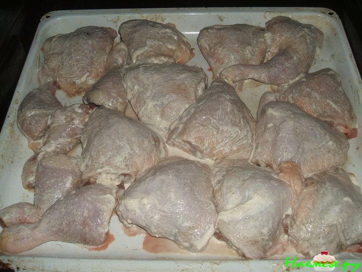 Окорочка маринованные в сметане с картошкой Окорочка маринованные в сметане с картошкой