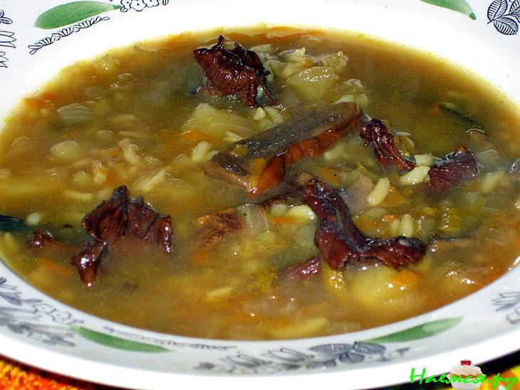 Суп из грибов ассорти из запасов