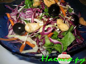 Салат из белой и краснокачанной капусты Салат из белой и краснокачанной капусты