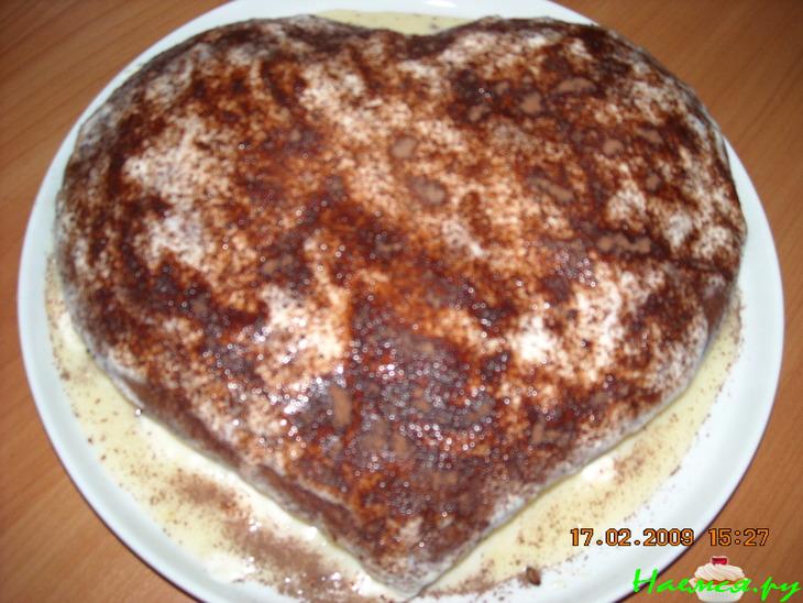 Тортик 'Апельсиново-ореховое сердце'