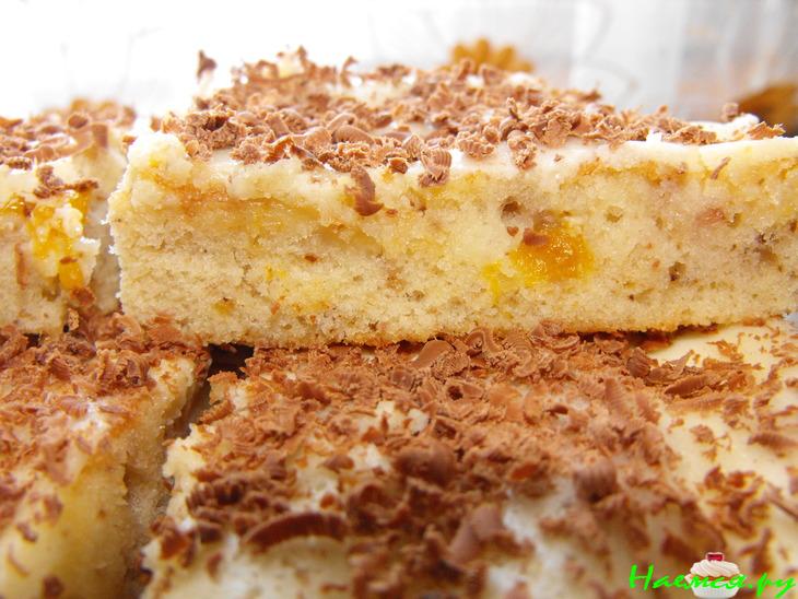 Нежный пирог с персиками Нежный пирог с персиками