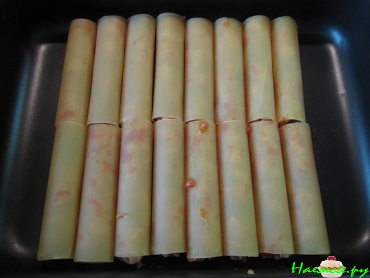 Каннеллони с карбонатом и томатами